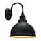 Hello Honey® Robert Stevenson Lighting Landon Distressed Black Metal Outdoor Light with Shade
